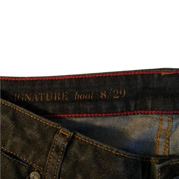 Talbots Women’s Signature Boot Cut Jeans Size 8 Western Cowgirl Rodeo Da… - Picture 4 of 7